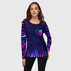 Лонгслив женский Danganronpa neon blast lines, цвет: 3D-принт — фото 2