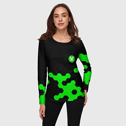 Лонгслив женский Minecraft game creeper, цвет: 3D-принт — фото 2