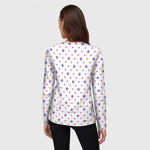 Женский лонгслив Красивый узор звезды / 3D-принт – фото 4