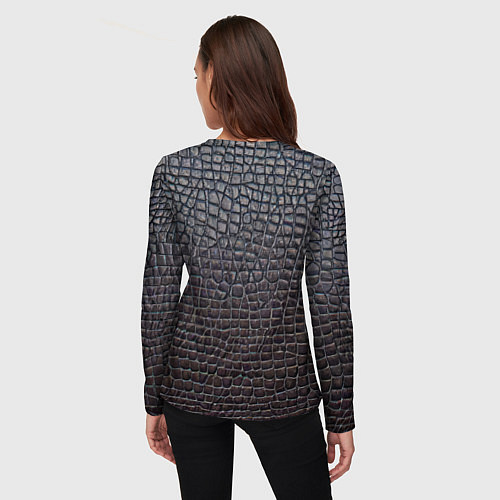 Женский лонгслив Крашеная кожа - текстура / 3D-принт – фото 4