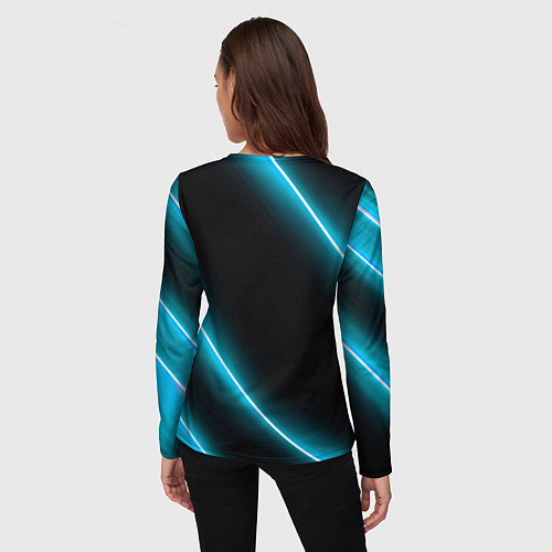 Женский лонгслив Elden Ring неоновые лампы / 3D-принт – фото 4