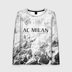 Лонгслив женский AC Milan white graphite, цвет: 3D-принт