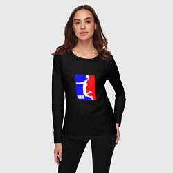 Лонгслив женский НБА спорт лого, цвет: 3D-принт — фото 2