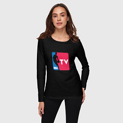 Лонгслив женский NBA tv logo, цвет: 3D-принт — фото 2