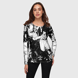 Лонгслив женский Годжо против Сукуны - Магическая битва, цвет: 3D-принт — фото 2