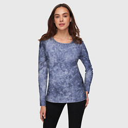 Лонгслив женский Абстракция - синий лёд, цвет: 3D-принт — фото 2