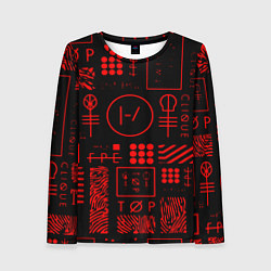 Женский лонгслив Twenty one pilots pattern rock