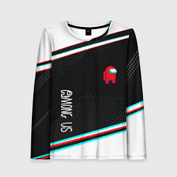 Женский лонгслив Among us geometry steel