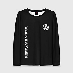 Лонгслив женский Volkswagen logo white, цвет: 3D-принт