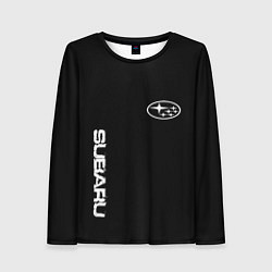 Женский лонгслив Subaru logo white