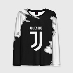 Лонгслив женский Juventus fc краски, цвет: 3D-принт