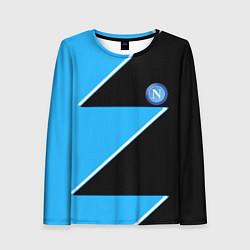 Женский лонгслив Napoli fc geometry blue