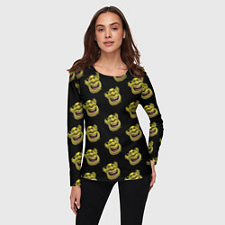 Лонгслив женский Паттерн - Шрек, цвет: 3D-принт — фото 2