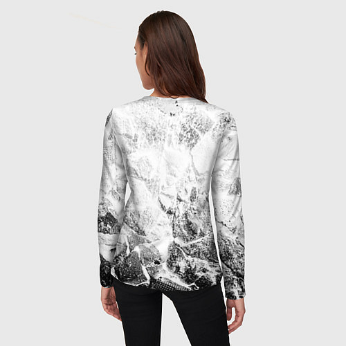 Женский лонгслив Coldplay white graphite / 3D-принт – фото 4
