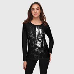Лонгслив женский Суровый викинг в железном шлеме, цвет: 3D-принт — фото 2