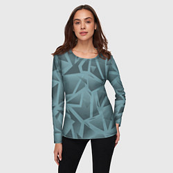 Лонгслив женский Абстракция разбитое стекло, цвет: 3D-принт — фото 2