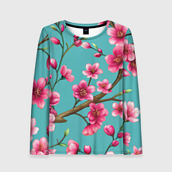 Женский лонгслив Ветка розовой сакуры