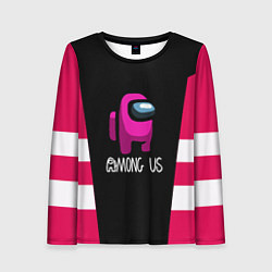 Лонгслив женский Among us geometry pink, цвет: 3D-принт