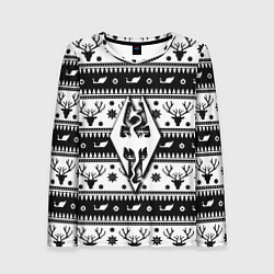 Лонгслив женский The Elder Scrolls winter deer pattern, цвет: 3D-принт