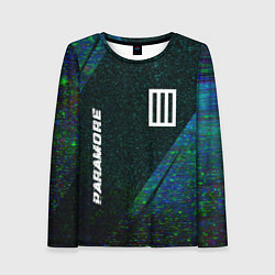 Лонгслив женский Paramore glitch blue, цвет: 3D-принт