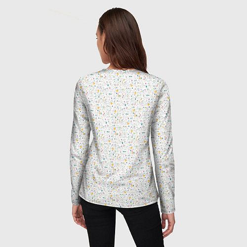 Женский лонгслив Люди абстрактные и фигуры / 3D-принт – фото 4