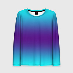 Лонгслив женский Градиент из неона, цвет: 3D-принт