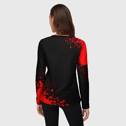 Женский лонгслив Goblin Slayer - red gradient вертикально / 3D-принт – фото 4