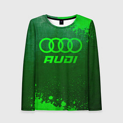 Лонгслив женский Audi - green gradient, цвет: 3D-принт