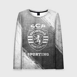 Лонгслив женский Sporting - grey gradient, цвет: 3D-принт