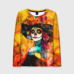 Женский лонгслив Катрина в черной шляпе