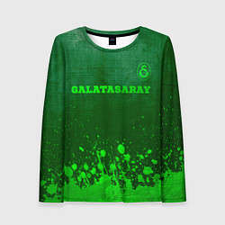 Лонгслив женский Galatasaray - green gradient посередине, цвет: 3D-принт