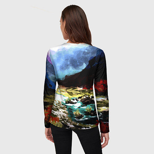 Женский лонгслив Cкайрим краски художника / 3D-принт – фото 4