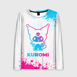 Лонгслив женский Kuromi neon gradient style, цвет: 3D-принт