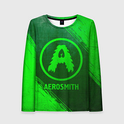 Лонгслив женский Aerosmith - green gradient, цвет: 3D-принт