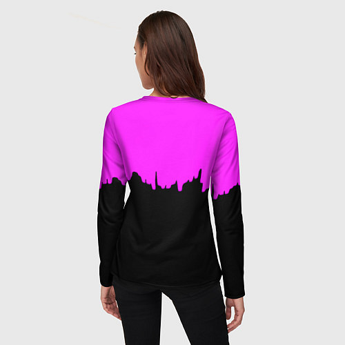 Женский лонгслив Tekken розовая геометрия / 3D-принт – фото 4