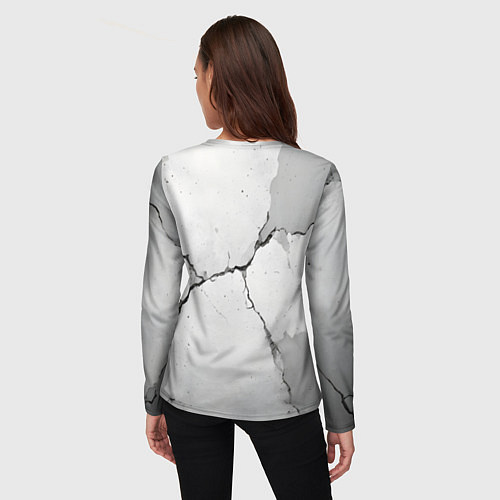 Женский лонгслив Растрескавшийся бетон / 3D-принт – фото 4