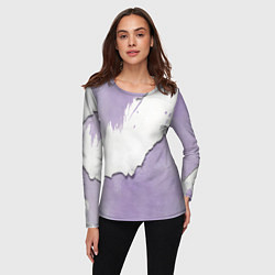 Лонгслив женский Штукатурка и лавандовая краска, цвет: 3D-принт — фото 2