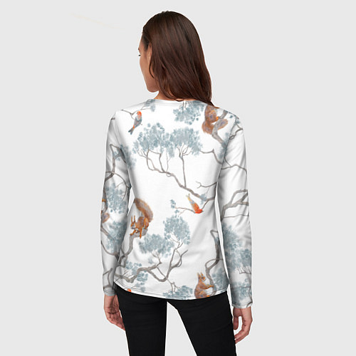 Женский лонгслив Уральский паттерн / 3D-принт – фото 4