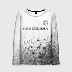 Лонгслив женский Barcelona - white gradient посередине, цвет: 3D-принт