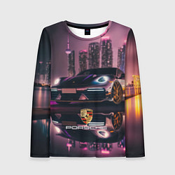 Женский лонгслив Porshe night city