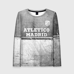 Лонгслив женский Atletico Madrid - grey gradient посередине, цвет: 3D-принт