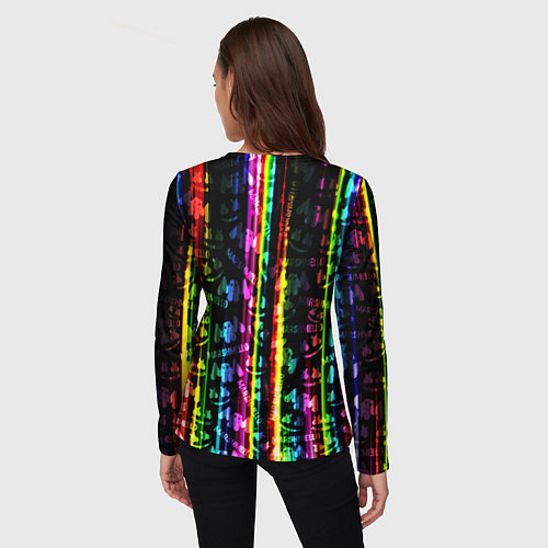 Женский лонгслив Marshmello градиент / 3D-принт – фото 4