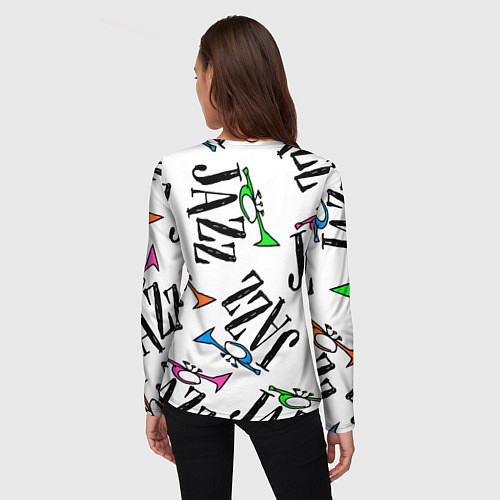 Женский лонгслив Just jazz in color / 3D-принт – фото 4