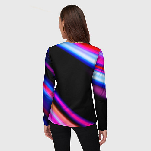 Женский лонгслив Stumble Guys speed game lights / 3D-принт – фото 4