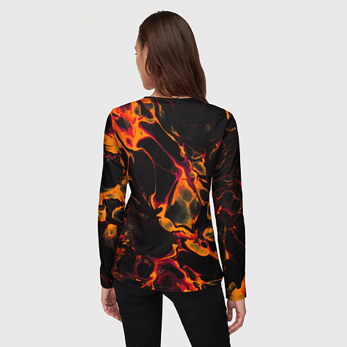 Женский лонгслив Stumble Guys red lava / 3D-принт – фото 4