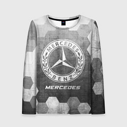 Лонгслив женский Mercedes - grey gradient, цвет: 3D-принт