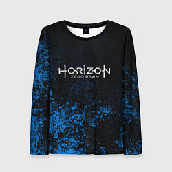 Лонгслив женский Horizon: Zero Dawn синие брызги красок, цвет: 3D-принт