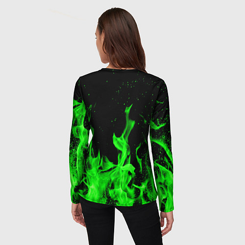 Женский лонгслив Destiny кислотный огонь / 3D-принт – фото 4