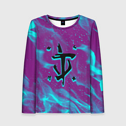 Женский лонгслив Doom neon flame