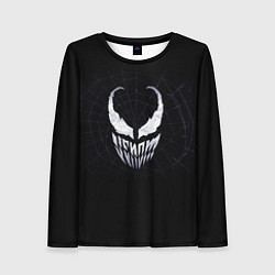 Лонгслив женский Venom face - logo, цвет: 3D-принт